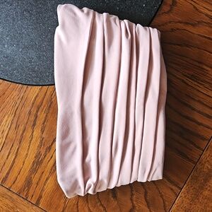 Zara Blush Pink Draped Cropped Bustier Top Size XS